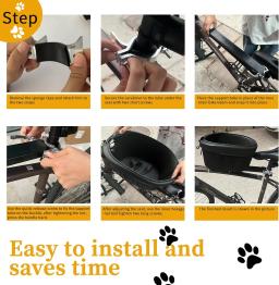 Ajustável Safety Strap Pet Basket, Dog Basket, Carregando Suprimentos, Cães Pequenos e Gatos, Até 15lbs - Image 3