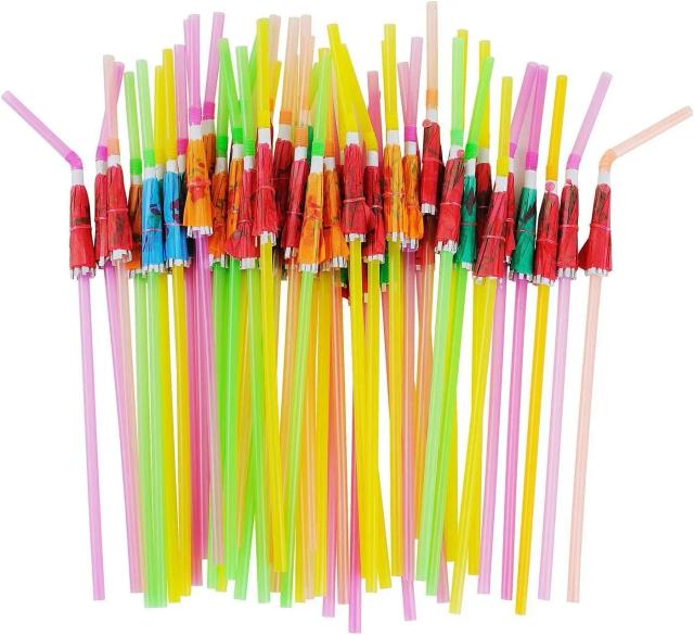 Canudos Temáticos de Praia: 50 Guarda-Sóis e Guarda-Chuvas para Festas Havaianas e Coquetéis Luau