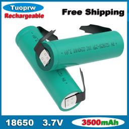 Bateria Li-ion Recarregável para Baterias Lanterna, 18650, 3500mAh, 3.7V, 100% Original, 1-10Pcs - Image 1