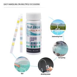 Tiras De Teste De Aquário Multipurpose, Tira De Qualidade Da Água, Kit De Teste Do Tanque De Peixes, Papel De Verificador De Água, 7 em 1 - Image 6