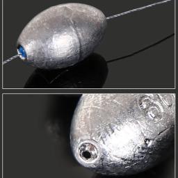 Olive-Shaped Ferramenta Coração Pesca, Gancho Explosivo, Chumbo Escala, Mar Jogando Pólo, Equipamento Pingente Rápido, 5 pcs - Image 3