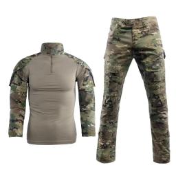 Terno de treinamento tático para caça e camping, uniforme de camuflagem, roupas ao ar livre, camisas e calças, conjuntos de caminhadas com almofadas, 5XL - Image 3