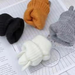 Mulheres homens quentes inverno tela de toque luvas estiramento clássico malha luvas lã dedo cheio ao ar livre ciclismo luva condução - Image 6