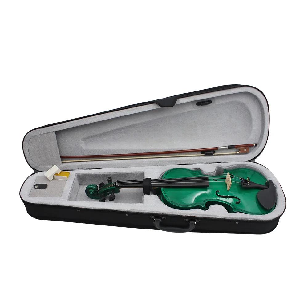 Violino iniciante profissional com estojo, iniciante, arco, pontes, afinador, mudo, cordas, acessórios conjuntos, 4, 4, 4, 4, iniciantes, estudante - Image 1
