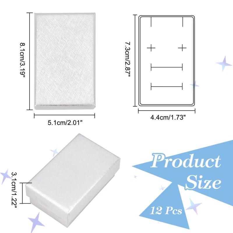 Caixas De Presente De Papel Kraft com Travesseiro, Caixa De Relógio Quadrado, Caixa De Armazenamento De Papelão De Jóias, 3.46 × 3.21 × 2.09 Polegada, 10 Pcs - Image 1