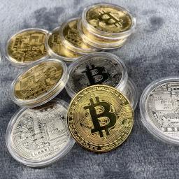 Moeda Virtual Medalha Moedas Comemorativas, Artesanato de Metal, Presentes de Negócios, Bitcoin, 1Pc, 2Pcs, 5Pcs - Image 1