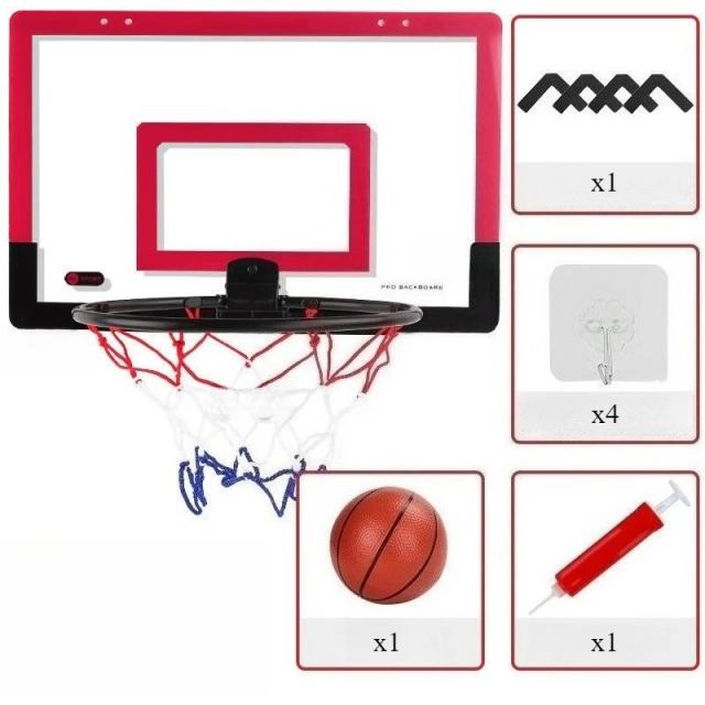 Conjunto de Cesta de Basquete Infantil Dobrável para Exercício em Casa - 40cm