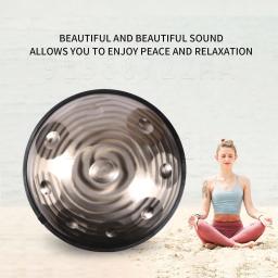Aço Tongue Drum para Meditação, Handpan Drum, Yoga Music Instrument, Iniciante, D, 9, 12 Note, 22 Polegada, 432Hz - Image 4