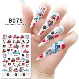 1 pçs estilo esportivo decoração da arte do prego adesivos rugby basquete futebol gamedecalques slider envolve manicure decoração fornecimento - Image 6