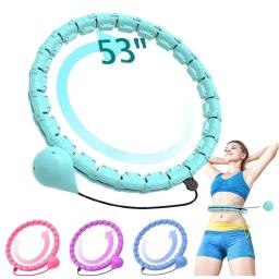 24 seções inteligente esporte hoop ajustável cintura fina massageador exercício ginásio círculo anel equipamentos de fitness cintura fácil perda de peso - Image 1
