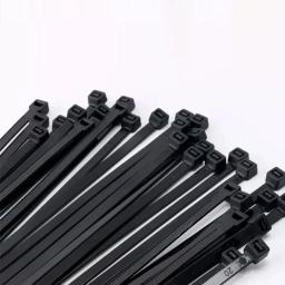 Self-Locking Plastic Nylon Tie, Black Cable Tie, Fixação Ring Zip Wraps Strap, Nylon Cable Tie, 5x300mm, 8x200mm, 5x400mm, 500 pcs - Image 5