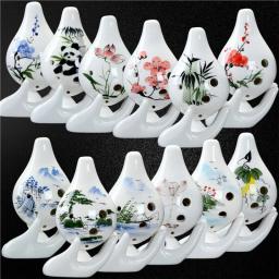 Desenhos Animados Pintados à Mão Ocarina, 6-Hole Flauta Instrumento Musical, Escola Iniciante Entrada, Boca Curta, Fábrica Atacado - Image 2