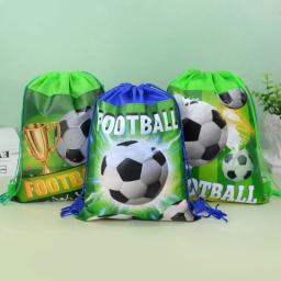 Mochila de futebol bola de futebol com cordão sacos de armazenamento de presente crianças esportes tema festa favores para convidados feliz aniversário festa fornecimento - Image 4