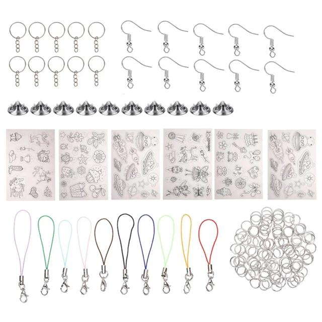 Conjunto de Folhas de Plástico Termoencolhível para DIY: Filme Artístico para Chaveiros, Enfeites Criativos e Scrapbooking