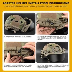 Caça óculos de proteção uv com lente ajustável tático airsoft à prova vento olho protetor rápido capacete óculos ao ar livre - Image 5