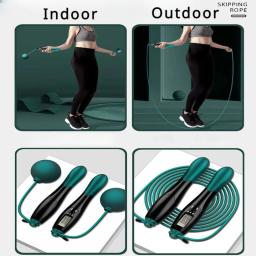 Sem fio eletrônico Jumping Rope com tela LCD, inteligente pular corda, saltando contador, saltando, contando velocidade, ginásio Fitness, Crossfit - Image 4
