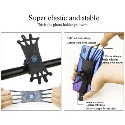 Suporte do telefone móvel da bicicleta universal, telefone celular, GPS, silicone, motocicleta, bicicleta, ciclismo, suporte do guiador, suporte, 2pcs - Image 3
