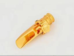 Profissional Saxofone Alto Metal bocal, Ouro Laca, Jazz Instrumentos Musicais, Sax Boca Peças Acessórios, Grátis - Image 3
