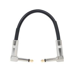 Cabo Pedal de Efeitos Guitarra, Instrumentos Patch Cord, Fio Efeito Guitarra Elétrica 6,35, Cabeça de Metal, Acessório de Alta Qualidade 15cm - Image 1