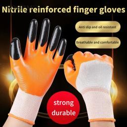 Luva protetora de nitrilo semi suspenso masculina, luvas flexíveis, material de segurança profissional, 1 par - Image 1