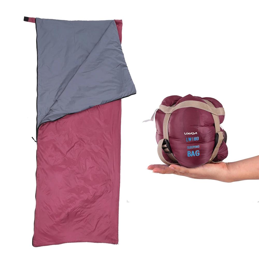 Lixada-Saco de dormir Envelope Camping, Mini sacos preguiçosos com saco de compressão, equipamento de viagem, 190x75cm, primavera, outono - Image 1