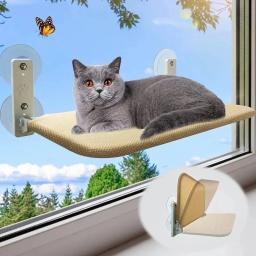 Rede de janela dobrável para gato, pano respirável, peitoril da janela, cama, lixo, suprimentos para gatos, 10kg, 1 pc - Image 1