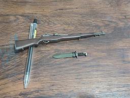 Mini Arma Brinquedos Modelo Garand M1 com Faca Sling, Action Figure Collectable, Material PVC, 1:6 Facepoolfigure, FP004, FP006, 12" - Image 1