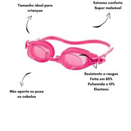 Kit Natação Speedo Swim Óculos Rosa+ Touca + Protetor Ouvido - Image 3