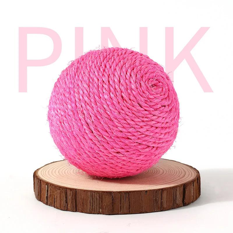 Sisal Ball Teaser para Pet, Mastigação, Scratch Toy para Gatinho, Limpeza Interativa dos Dentes, Anti Mordida, Bola de Gato, Pet Supplies, 8cm - Image 1