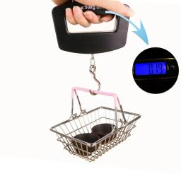 50kg mini balança eletrônica portátil casa supermercado comprar legumes pesca gancho escala pacote expresso bagagem - Image 4