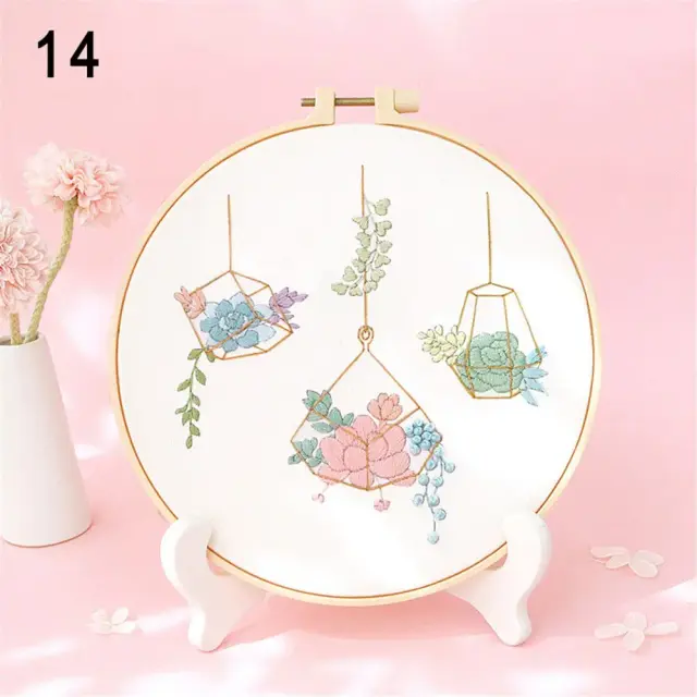 Kit Completo de Bordado para Iniciantes e Entusiastas: Paisagens Florais, Agulhas de Rosca e Ferramentas DIY para o Verão