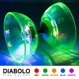 Diabolo luminoso para crianças, três rolamentos de rotação de alta velocidade, silicone ambiental, exercício de fitness ao ar livre, presente profissional - Image 6