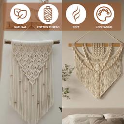 Macramé Kit para Iniciantes Corda De Algodão Natural Macramé Wall Hanging Kit Macramé Completo Fazendo Kit Suprimentos DIY Macramé - Image 3