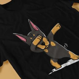 Camiseta de algodão de manga curta para homens, engraçado e engraçado, doberman, doberman, doberman, cão, doberman, doberman - Image 4