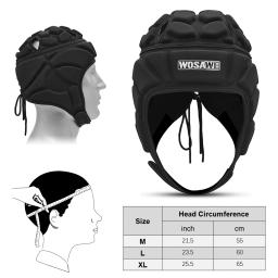 Capacete de goleiro ajustável para esportes, protetor de cabeça, protetor de cabeça, futebol, rugby, goleiro, chapéu - Image 6