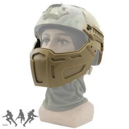 Paintball airsoft meia máscara facial proteção capacete ferroviário e viseira flip up óculos para capacete tático rápido - Image 4