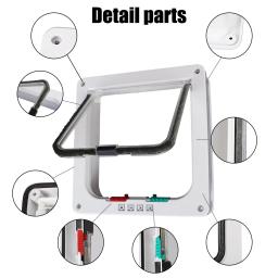 ABS plástico porta Flap inteligente para animais de estimação, porta de segurança, porta Flap, 4 Way Lock, cachorro, pequeno pet fornecimentos, cão, gato, cachorro - Image 6