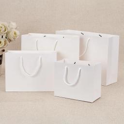 Sacola de presente branco para mulheres, sacola de embalagem de roupas femininas sacola de óculos, presente festivo do ano novo do Natal, suprimentos de sacola de embalagem - Image 5
