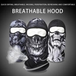 Crânio masculino balaclava máscara de esqui ciclismo bonés snowboard capa facial motocicleta capacete da bicicleta capuz bandana cachecol respirável à prova vento - Image 3