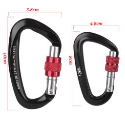 D Forma Mosquetão de Segurança Profissional, Chave Ganchos, Escalada Segurança, Master Lock, Outdoor Montanhismo Ferramenta de Proteção, 12 KN, 24 KN, 25KN - Image 6