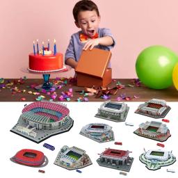 3D Football Field Model, DIY Assembly, Stadium Puzzle, Football Club Stadium, lembrança, brinquedos para crianças, crianças, adultos Presentes - Image 2
