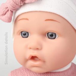 Conjunto de boneca bebê de 12 ''/30 cm em caixa de presente com acessórios chupeta rosa, brinquedo de boneca reborn de vinil, presente de Natal para menina menino criança - Image 3