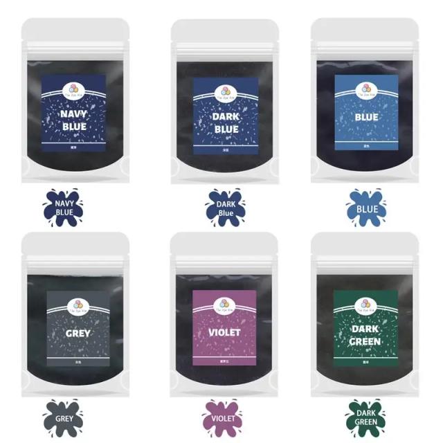 Tecido Dye Pó para Vestuário Recondicionado - Pigmento Colorido para Algodão, Linho e Lona - Suprimentos para Tie-Dye - 10g em Conjunto com 6 Peças