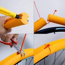 Ztto bicicleta sem câmara de ar inserções almofada 700c 26 27.5 29 mtb bicicleta estrada pneu anti punctura fita espuma interna forro aro ar - Image 4