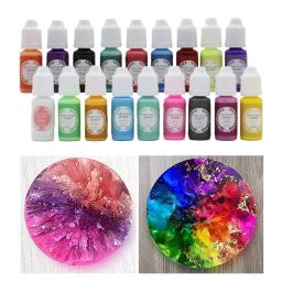 Conjunto de tinta de álcool-18 cores vibrantes álcool à base de tinta, concentrado tinta de resina de cola epoxy cor corante, para resina de cola epoxy arte artesanal - Image 2