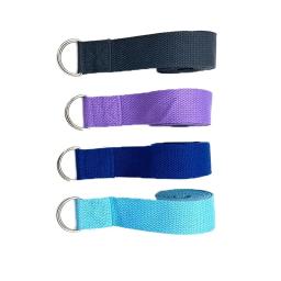 1.8m x 3.8cm ajustável d-ring fivela yoga cinta dá flexibilidade para alongamento de yoga tiras de exercício de algodão duráveis - Image 4