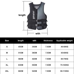 Casaco salva-vidas de neoprene para crianças e adultos, esportes aquáticos, pesca, caiaque, canoagem, segurança para natação, colete flutuante, 30kg-110kg - Image 6