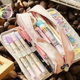 Grande Estojo Criativo para Meninos e Meninas, Estojos de Lápis Kawaii, Saco de Caneta para Crianças, Material Escolar, Bonito - Image 1