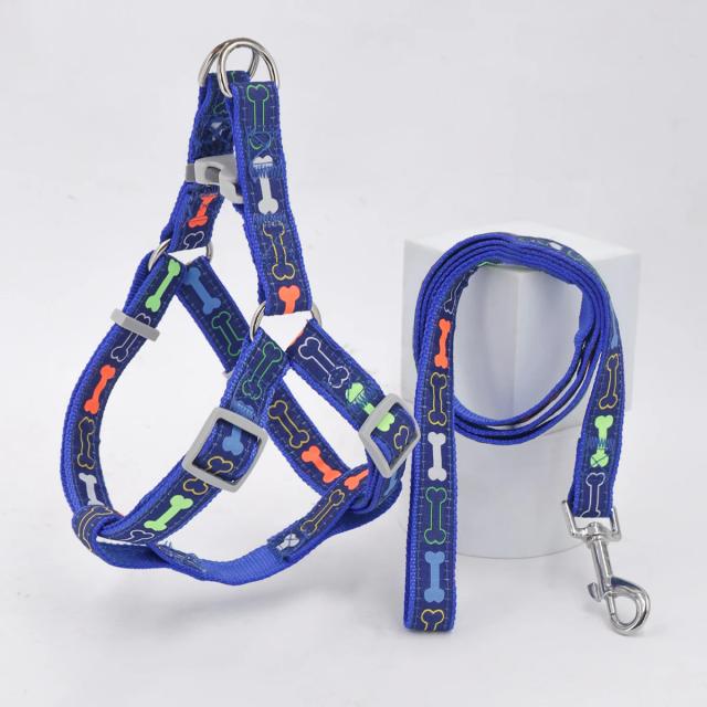 Conjunto de Arnês para Cão em Formato de Osso para Uso Interno e Externo