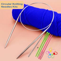 Agulha de tricô circular de 32 "/80cm, gancho de crochê de 2.5mm com agulhas de tapeçaria, agulhas de costura e marcador de tricô para fio de crochê - Image 2